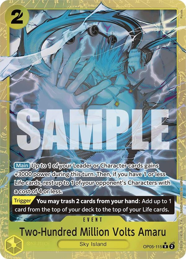 Image for Two-Hundred Million Volts Amaru (Alternate Art) (OP05-115) (Premium Booster -The Best-) (PRB-01) - One Piece Card Game