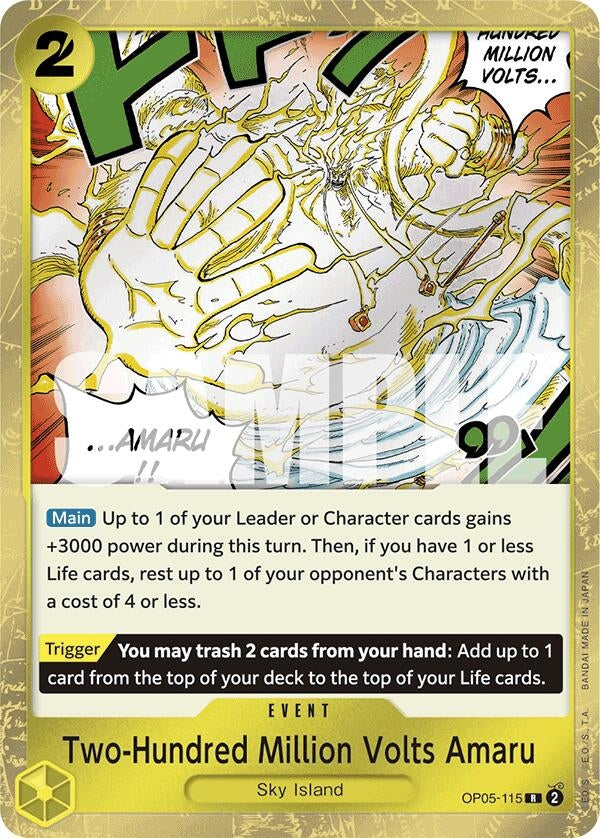 Image for Two-Hundred Million Volts Amaru (Jolly Roger Foil) (OP05-115) (Premium Booster -The Best-) (PRB-01) - One Piece Card Game