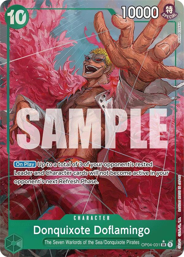 Image for Donquixote Doflamingo (Alternate Art) (OP04-031) (Premium Booster -The Best-) (PRB-01) - One Piece Card Game