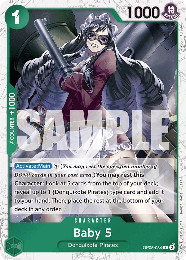 Image for Baby 5 (OP05-034) (Jolly Roger Foil) (OP05-034) (Premium Booster -The Best-) (PRB-01) - One Piece Card Game