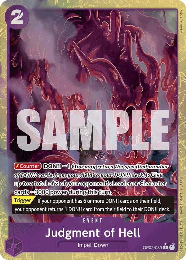 Image for Judgment of Hell (Alternate Art) (OP02-089) (Premium Booster -The Best-) (PRB-01) - One Piece Card Game