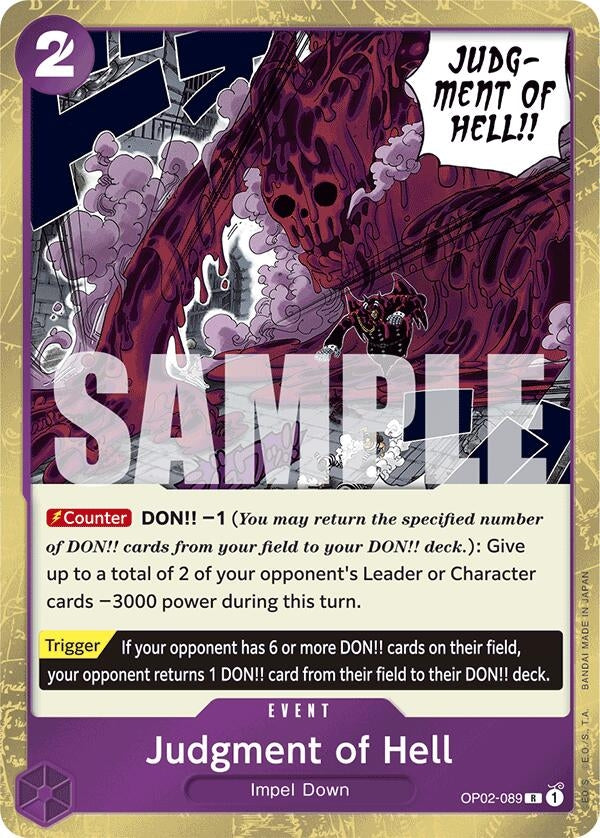 Image for Judgment of Hell (Jolly Roger Foil) (OP02-089) (Premium Booster -The Best-) (PRB-01) - One Piece Card Game