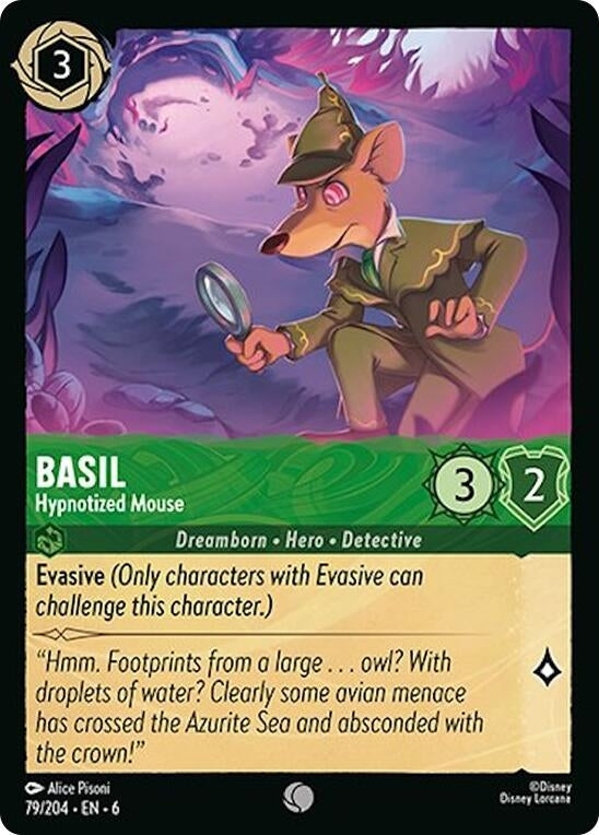 Image for Basil - Hypnotized Mouse (79/204) (Azurite Sea) (6) - Disney Lorcana