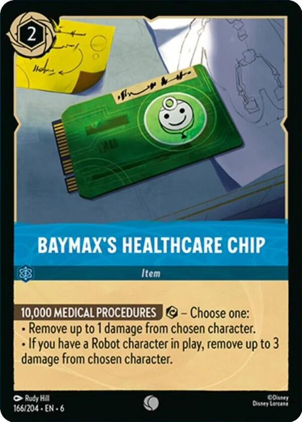 Image for Baymax's Healthcare Chip (166/204) (Azurite Sea) (6) - Disney Lorcana