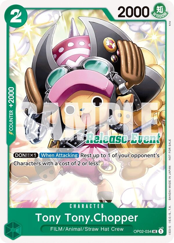 Image for Tony Tony.Chopper (ST15 - ST20 Release Event Pack) (OP02-034) (One Piece Promotion Cards) (OP-PR) - One Piece Card Game