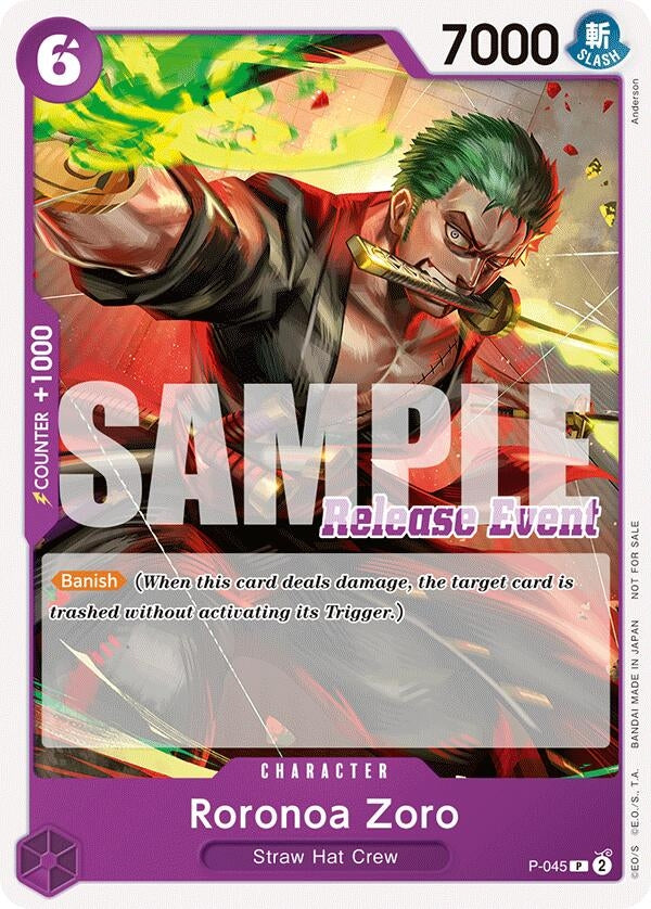 Image for Roronoa Zoro (ST15 - ST20 Release Event Pack) (P-045) (One Piece Promotion Cards) (OP-PR) - One Piece Card Game
