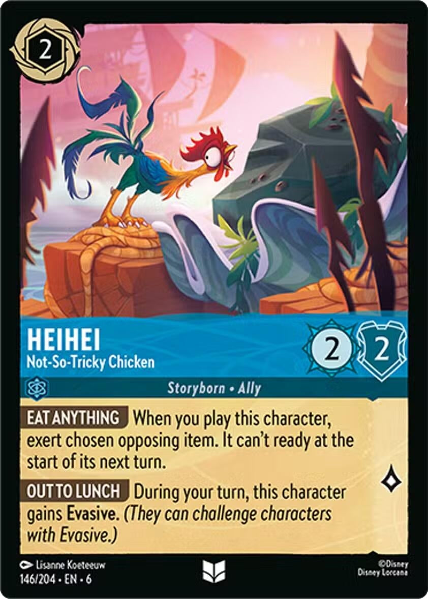 Image for HeiHei - Not-So-Tricky Chicken (146/204) (Azurite Sea) (6) - Disney Lorcana