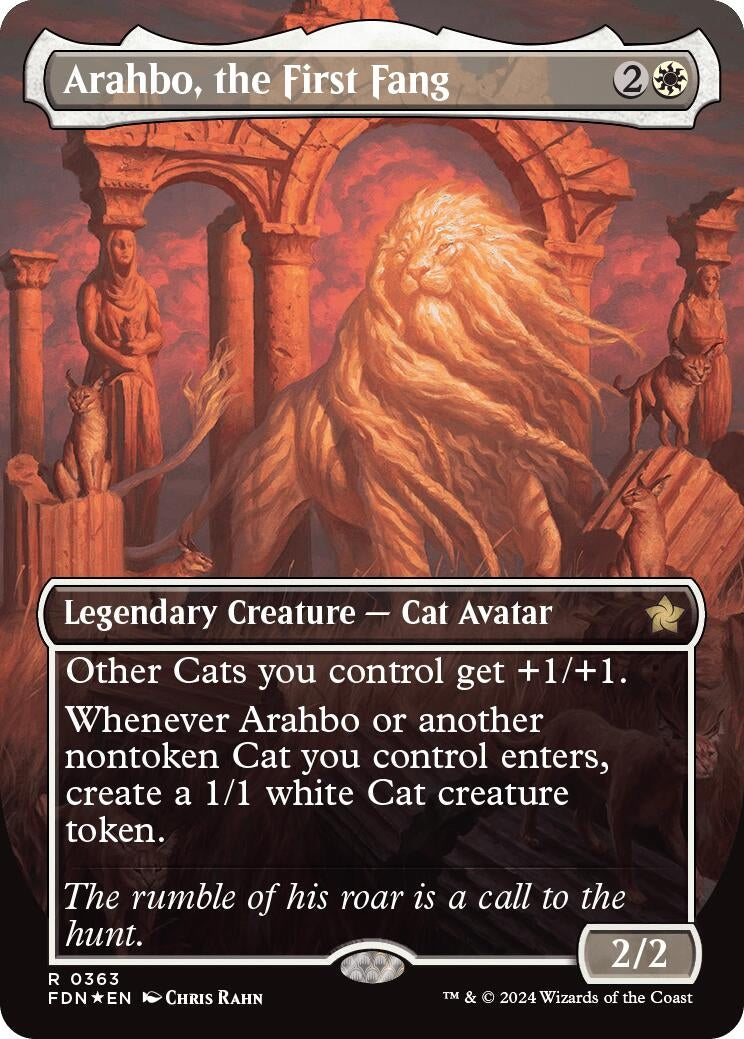 Arahbo, the First Fang (Borderless) (Mana Foil) (363) (Foundations)