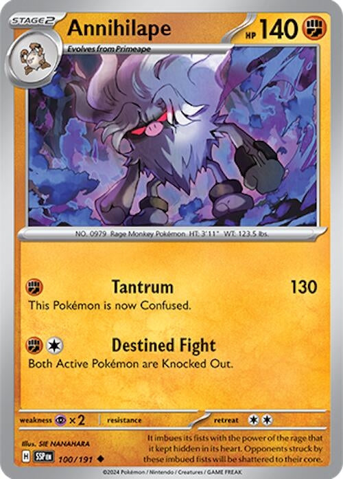 Image for Annihilape (100/191) (SV08: Surging Sparks) - Pokemon