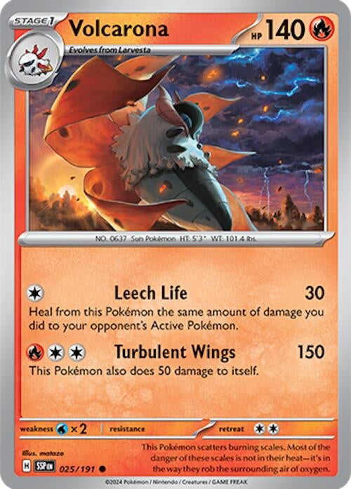Image for Volcarona (025/191) (SV08: Surging Sparks) - Pokemon