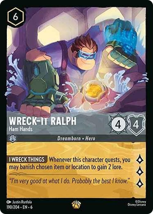 Image for Wreck-It Ralph - Ham Hands (190/204) (Azurite Sea) (6) - Disney Lorcana