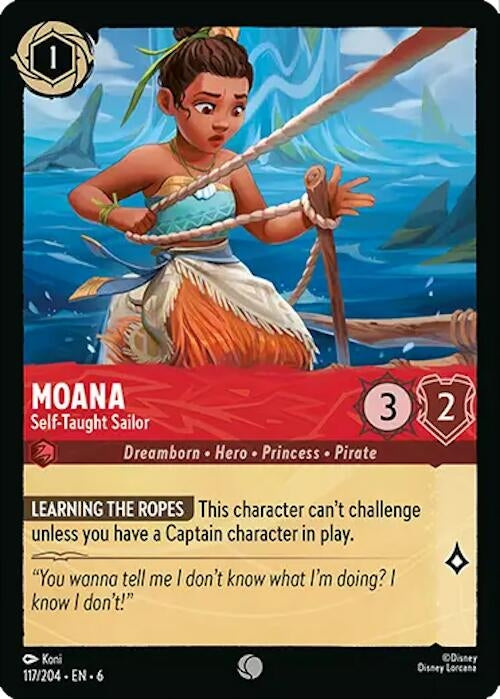 Image for Moana - Self-Taught Sailor (117/204) (Azurite Sea) (6) - Disney Lorcana