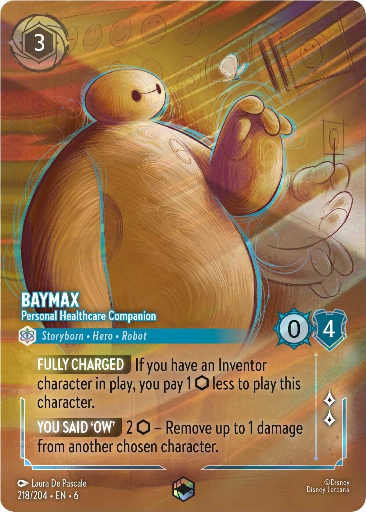 Image for Baymax - Personal Healthcare Companion (Enchanted) (218/204) (Azurite Sea) (6) - Disney Lorcana