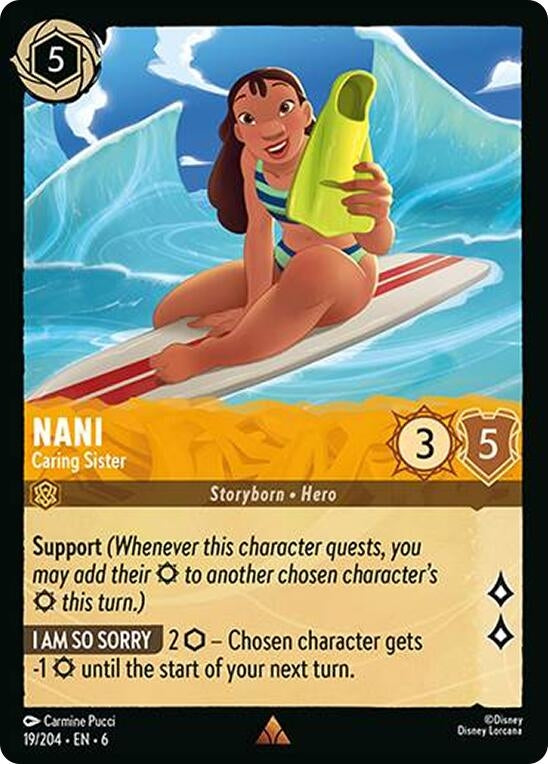 Image for Nani - Caring Sister (19/204) (Azurite Sea) (6) - Disney Lorcana