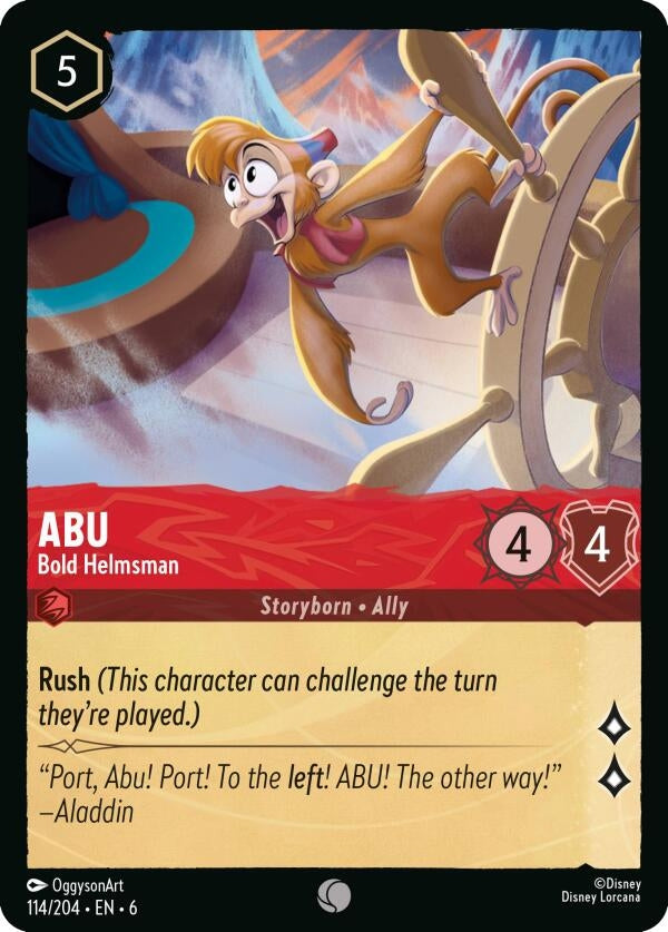 Image for Abu - Bold Helmsman (114/204) (Azurite Sea) (6) - Disney Lorcana