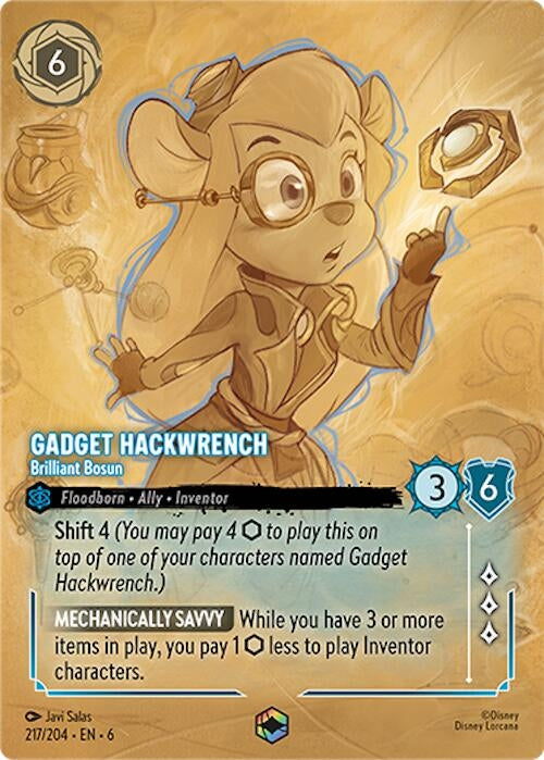 Image for Gadget Hackwrench - Brilliant Bosun (Enchanted) (217/204) (Azurite Sea) (6) - Disney Lorcana