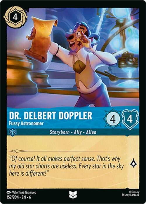 Image for Dr. Delbert Doppler - Fussy Astronomer (152/204) (Azurite Sea) (6) - Disney Lorcana