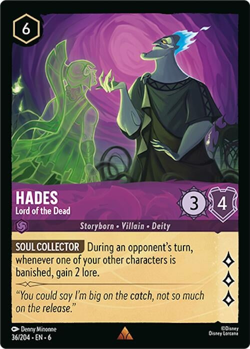 Image for Hades - Lord of the Dead (36/204) (Azurite Sea) (6) - Disney Lorcana