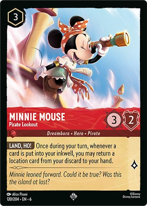 Image for Minnie Mouse - Pirate Lookout (120/204) (Azurite Sea) (6) - Disney Lorcana