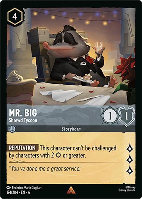 Image for Mr. Big - Shrewd Tycoon (174/204) (Azurite Sea) (6) - Disney Lorcana