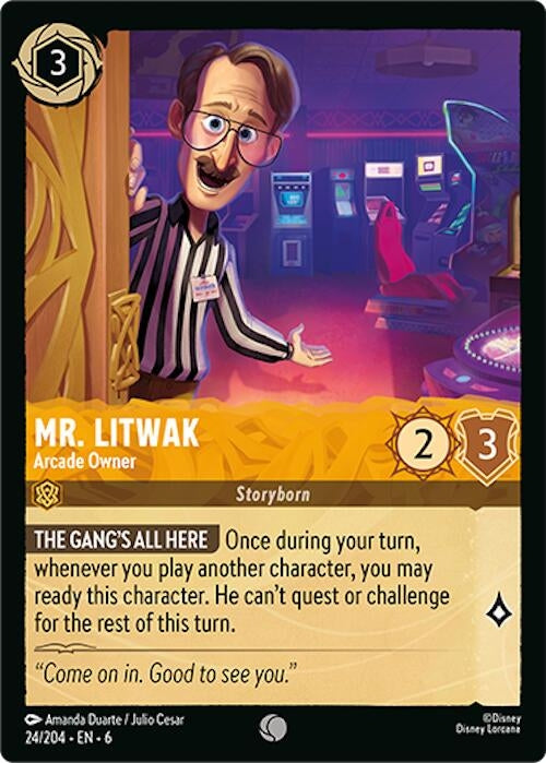 Image for Mr. Litwak - Arcade Owner (24/204) (Azurite Sea) (6) - Disney Lorcana