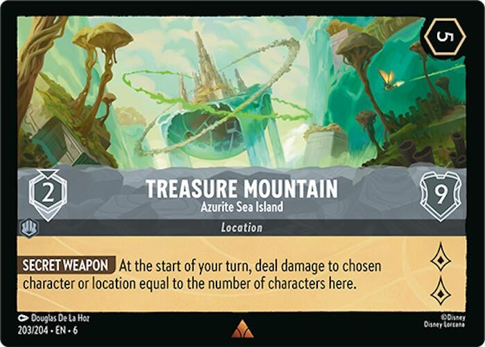 Image for Treasure Mountain - Azurite Sea Island (203/204) (Azurite Sea) (6) - Disney Lorcana