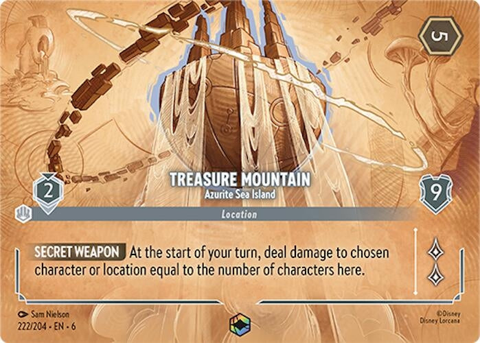 Image for Treasure Mountain - Azurite Sea Island (Enchanted) (222/204) (Azurite Sea) (6) - Disney Lorcana
