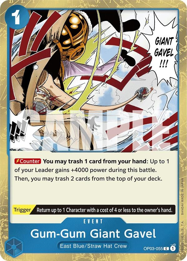 Image for Gum-Gum Giant Gavel (Jolly Roger Foil) (OP03-055) (Premium Booster -The Best-) (PRB-01) - One Piece Card Game