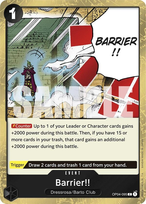 Image for Barrier!! (Jolly Roger Foil) (OP04-095) (Premium Booster -The Best-) (PRB-01) - One Piece Card Game
