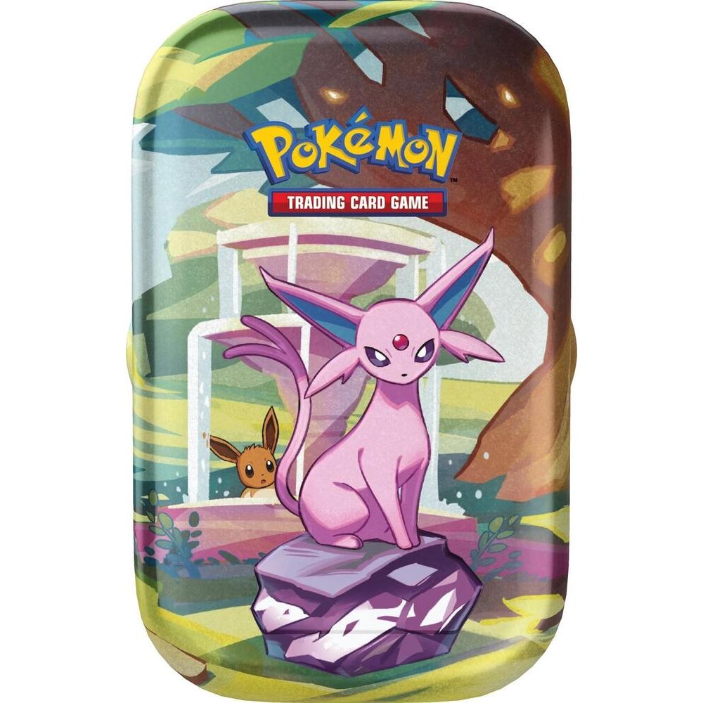 POKÉMON TCG Scarlet & Violet Prismatic Evolutions Mini Tin (Espeon) - PokeBox USA
