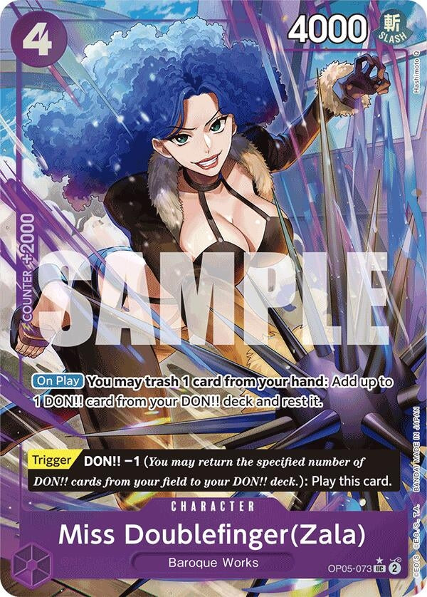 Image for Miss Doublefinger(Zala) (Full Art) (OP05-073) (Premium Booster -The Best-) (PRB-01) - One Piece Card Game