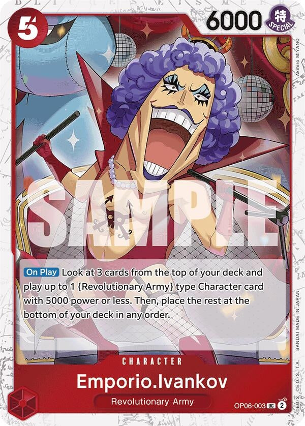 Image for Emporio.Ivankov (Jolly Roger Foil) (OP06-003) (Premium Booster -The Best-) (PRB-01) - One Piece Card Game