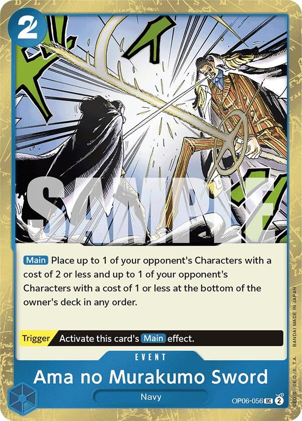 Image for Ama no Murakumo Sword (Jolly Roger Foil) (OP06-056) (Premium Booster -The Best-) (PRB-01) - One Piece Card Game