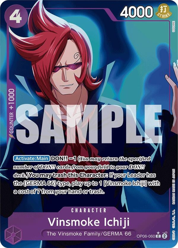 Image for Vinsmoke Ichiji (OP06-060) (Full Art) (OP06-060) (Premium Booster -The Best-) (PRB-01) - One Piece Card Game
