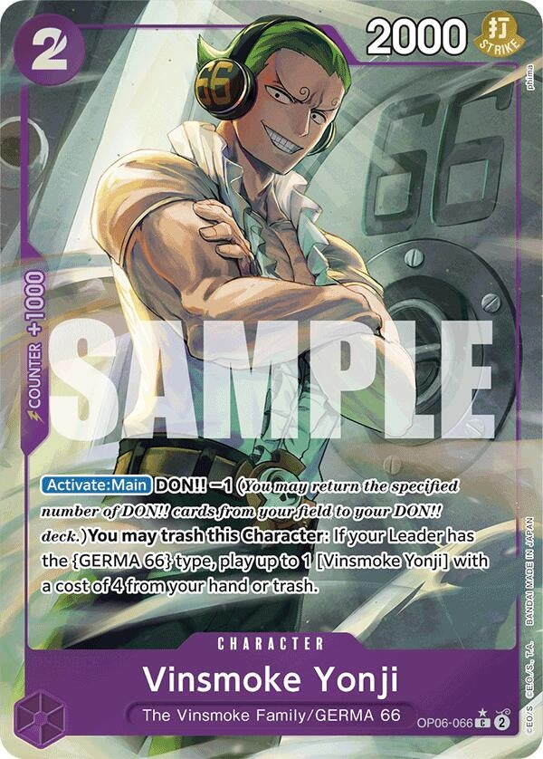 Image for Vinsmoke Yonji (OP06-066) (Full Art) (OP06-066) (Premium Booster -The Best-) (PRB-01) - One Piece Card Game