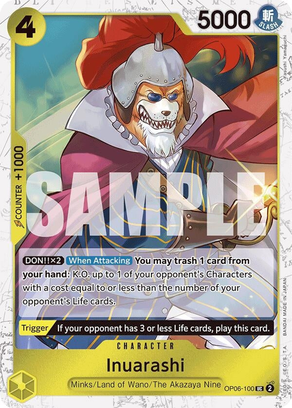 Image for Inuarashi (Jolly Roger Foil) (OP06-100) (Premium Booster -The Best-) (PRB-01) - One Piece Card Game