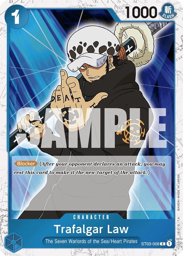 Image for Trafalgar Law (ST03-008) (Jolly Roger Foil) (ST03-008) (Premium Booster -The Best-) (PRB-01) - One Piece Card Game