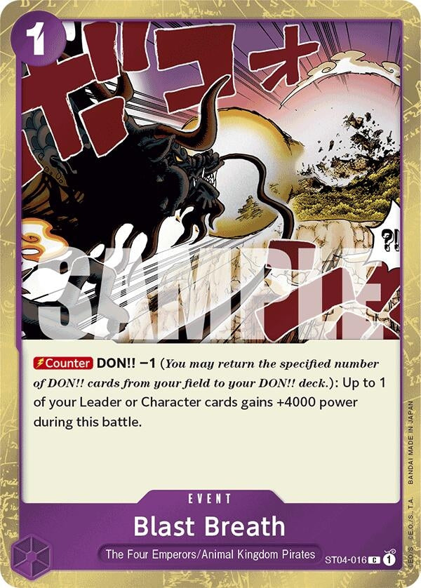 Image for Blast Breath (Jolly Roger Foil) (ST04-016) (Premium Booster -The Best-) (PRB-01) - One Piece Card Game