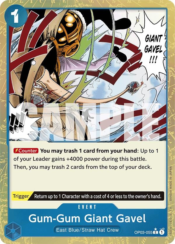 Image for Gum-Gum Giant Gavel (Textured Foil) (OP03-055) (Premium Booster -The Best-) (PRB-01) - One Piece Card Game