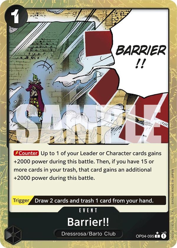 Image for Barrier!! (Textured Foil) (OP04-095) (Premium Booster -The Best-) (PRB-01) - One Piece Card Game