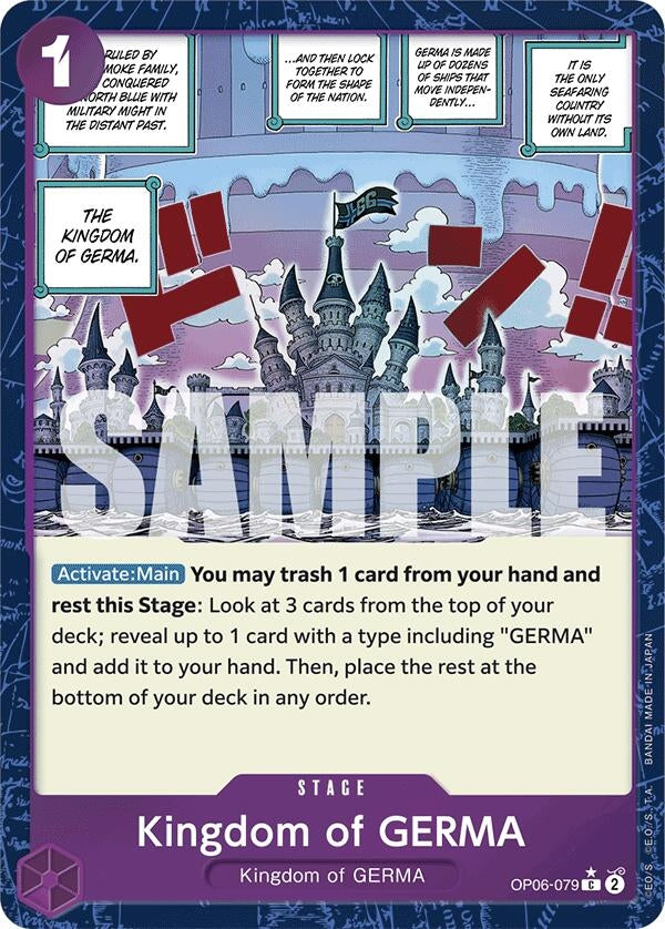 Image for Kingdom of GERMA (Textured Foil) (OP06-079) (Premium Booster -The Best-) (PRB-01) - One Piece Card Game