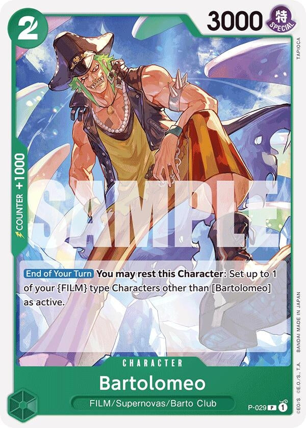 Image for Bartolomeo (P-029) (Reprint) (P-029) (Premium Booster -The Best-) (PRB-01) - One Piece Card Game