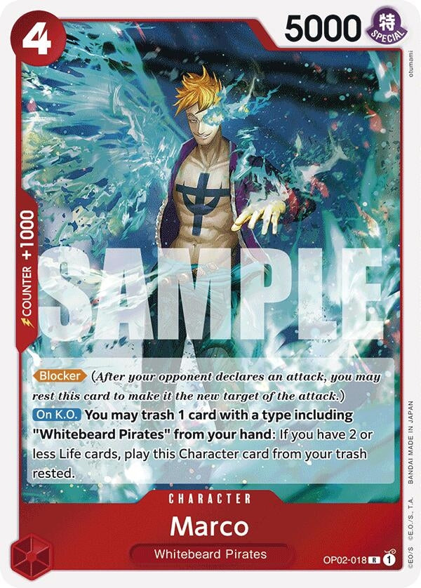 Image for Marco (Reprint) (OP02-018) (Premium Booster -The Best-) (PRB-01) - One Piece Card Game