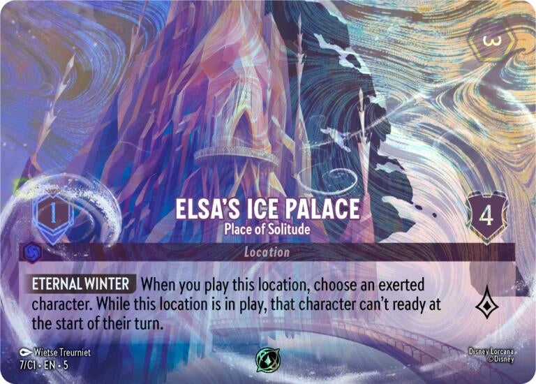 Image for Elsa's Ice Palace - Place of Solitude (7) (Disney Lorcana Promo Cards) (DLPC) - Disney Lorcana