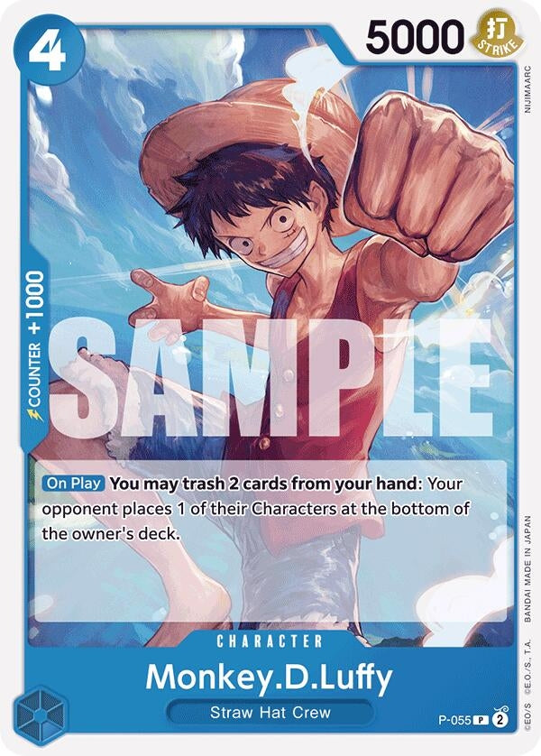 Image for Monkey.D.Luffy (P-055) (Reprint) (P-055) (Premium Booster -The Best-) (PRB-01) - One Piece Card Game
