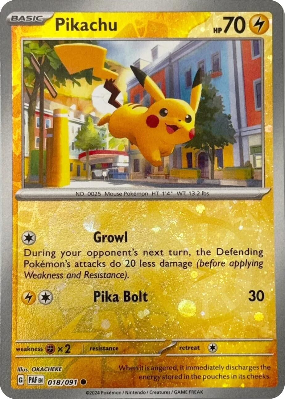 Image for Pikachu - 018/091 (Reverse Cosmos Holo) (018/091) (Miscellaneous Cards & Products) (MCAP) - Pokemon