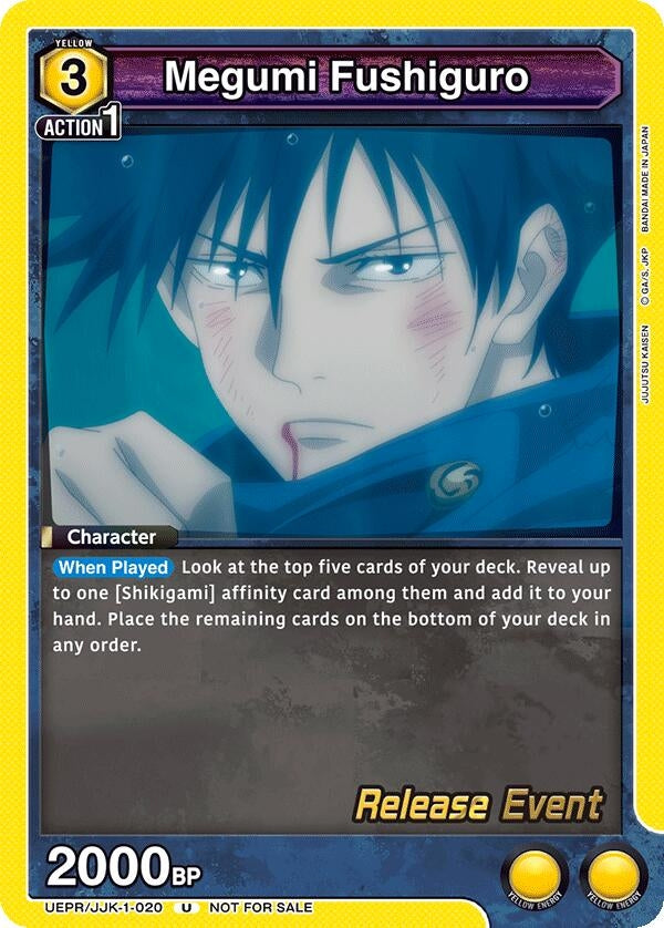 Image for Megumi Fushiguro (020) (UEPR/JJK-1-020) (UE03BT: Jujutsu Kaisen Release Event Cards) (UE03BT_RE) - Union Arena