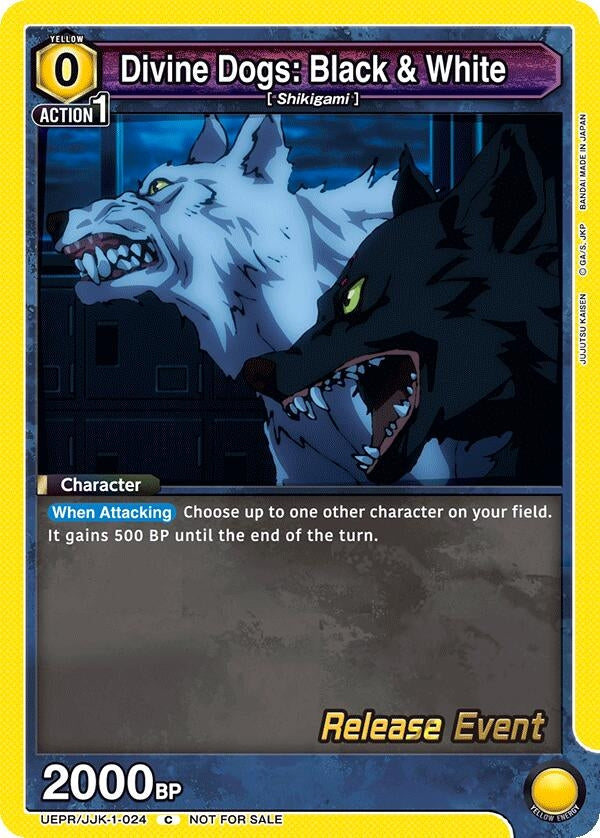 Image for Divine Dogs: Black & White (UEPR/JJK-1-024) (UE03BT: Jujutsu Kaisen Release Event Cards) (UE03BT_RE) - Union Arena