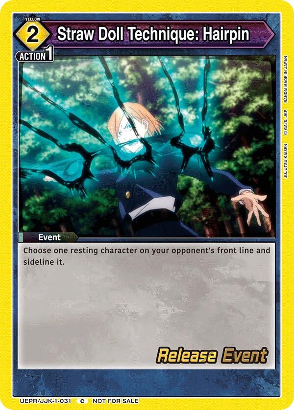 Image for Straw Doll Technique: Hairpin (UEPR/JJK-1-031) (UE03BT: Jujutsu Kaisen Release Event Cards) (UE03BT_RE) - Union Arena