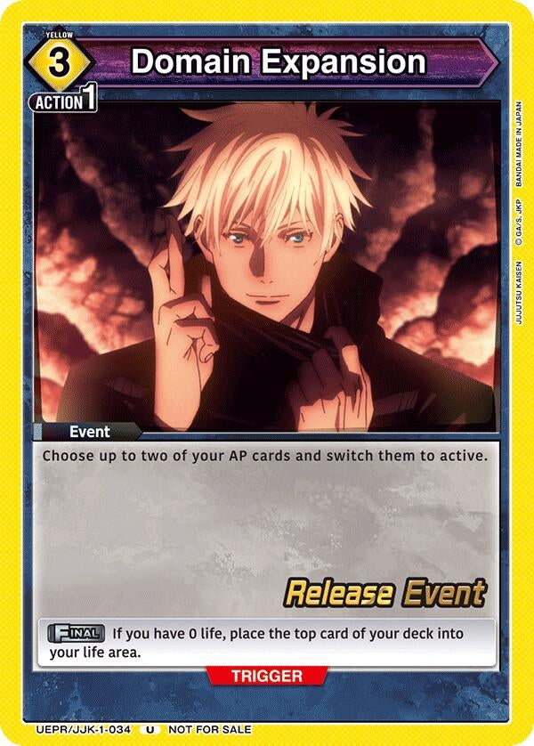 Image for Domain Expansion (UEPR/JJK-1-034) (UE03BT: Jujutsu Kaisen Release Event Cards) (UE03BT_RE) - Union Arena